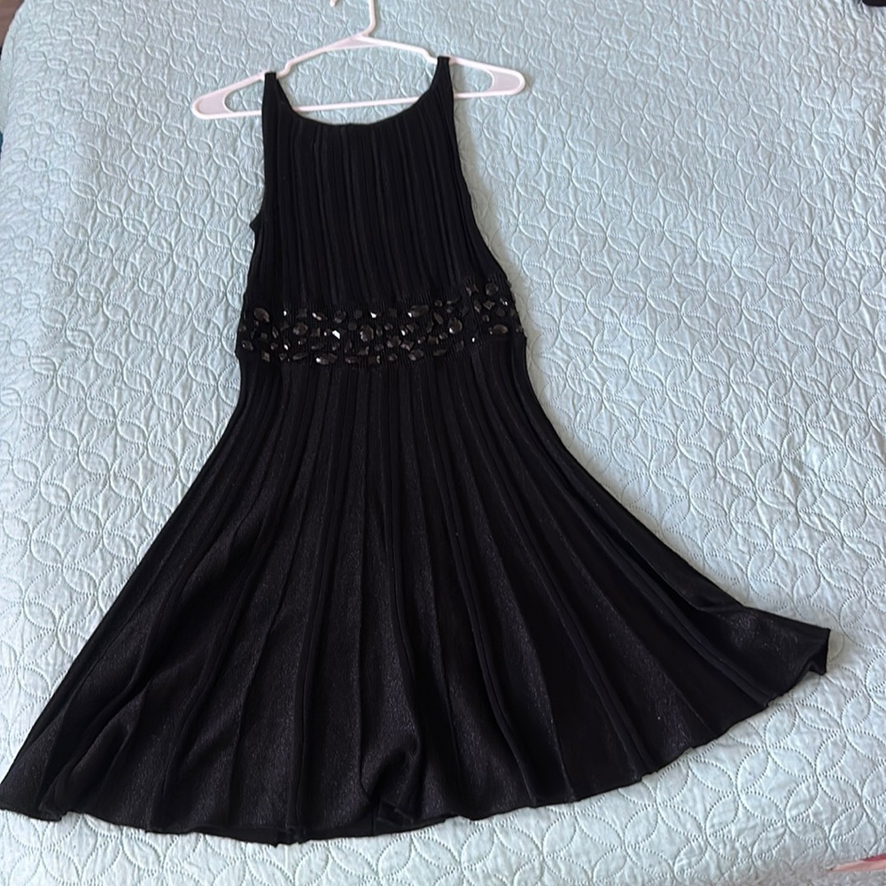 Arden B Knit dress black stretch size small can fit medium Flair